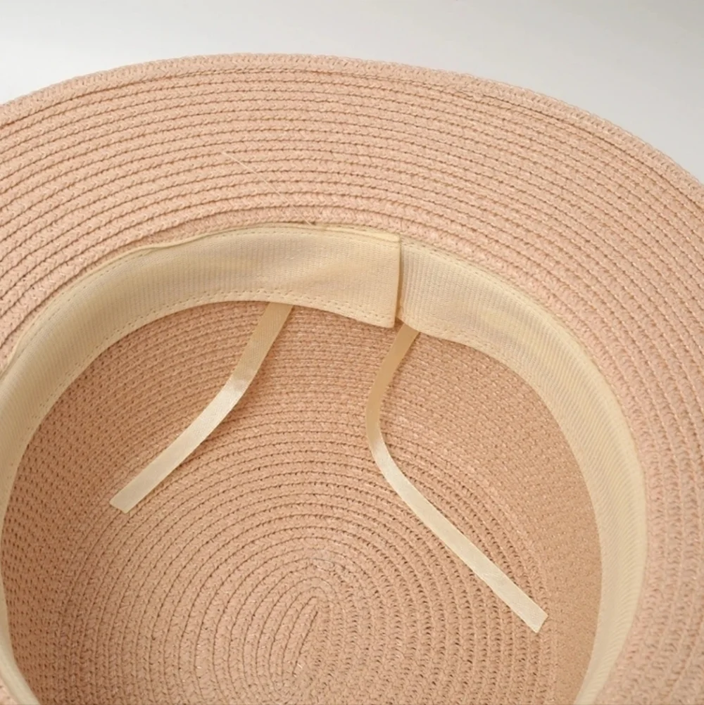 Light Pink Straw Hat